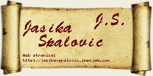 Jasika Spalović vizit kartica